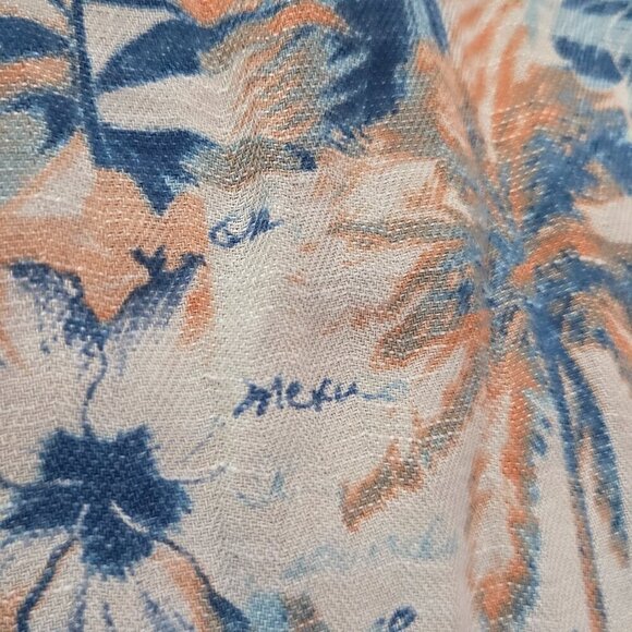 Jimmy Buffett MARGARITAVILLE Hawaiian Shirt Men's Large Floral Surf Silk Linen - Picture 12 of 12